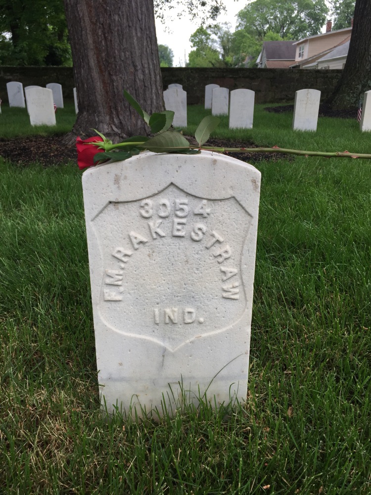 Tombstone,  #3054, New Albany National Cemetery, New Albany, Indiana.  Photo taken 25 May 2015 by Melissa Wiseheart.